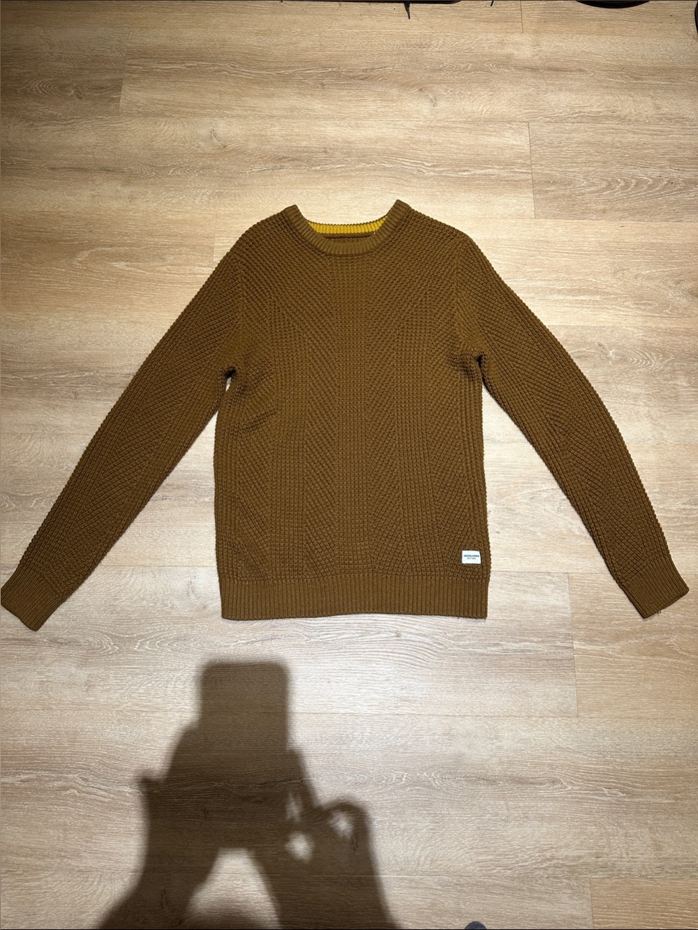 Jack and Jones Men's Olive Crewneck Knit Sweater
